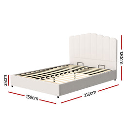 Artiss Bed Frame Queen Size Boucle FION - 0