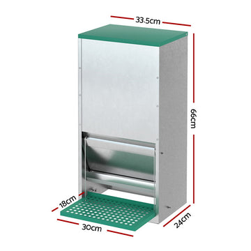 Giantz Automatic Chicken Feeder Port Coop Chick Poultry Treadle Self Opening - 0