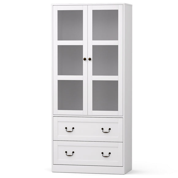 Artiss Buffet Sideboard 180cm Hutch Storage Cabinet Kitchen Drawer Door White