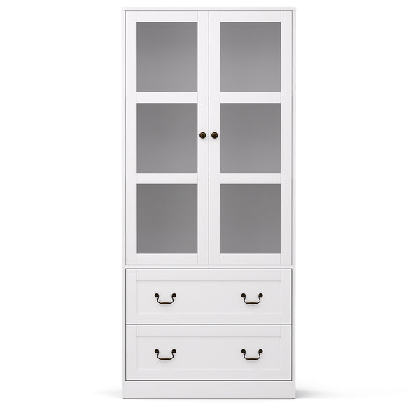 Artiss Buffet Sideboard 180cm Hutch Storage Cabinet Kitchen Drawer Door White