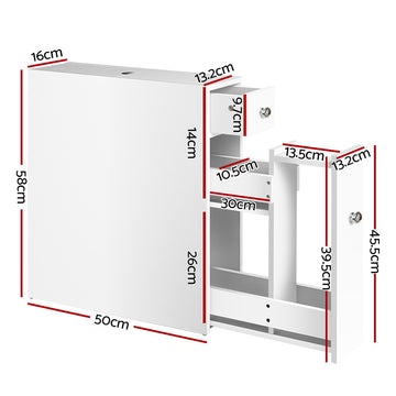 Artiss Bathroom Storage Cabinet Tissue Holder - 0