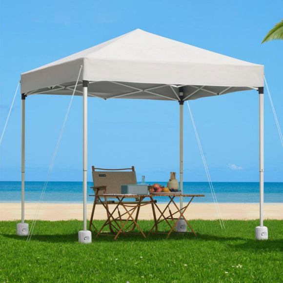 Instahut Gazebo 2x2m Outdoor Patio Garden Marquee Shade w/ Base Pods White