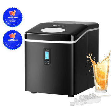 DEVANTI 3.2L Portable Ice Cube Maker Machine Benchtop Counter Black