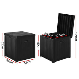 Gardeon Outdoor Storage Box 195L Bench Seat Garden Deck Toy Tool Sheds - 0