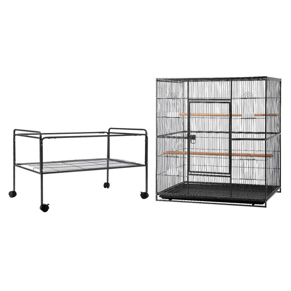 i.Pet Bird Cage Large Cages 160cm Parrot Aviary Stand-Alone Budgie Wheels Castor