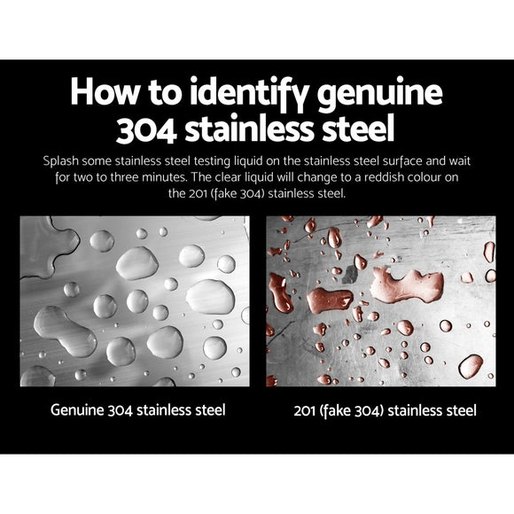 Cefito Kitchen Sink 45X39CM Stainless Steel Basin Single Bowl Silver