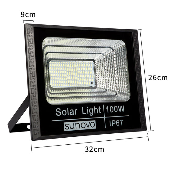 Samland 297 Led Solar Flood Light Outdoor with Remote Control 100W Cold White