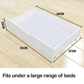Kingston Slumber Trundle Under Bed Storage Drawers, 2 Pieces, White - 0