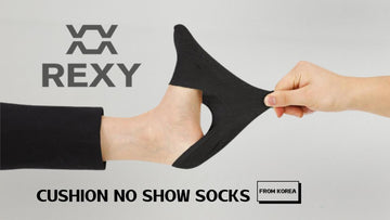 3X Rexy Cushion No Show Ankle Socks Medium Non-Slip Breathable BLACK - 0