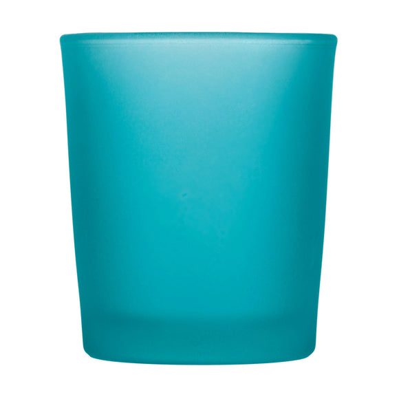 10 Pack Turquoise Frosted Glass Votive Tealight Candle Holders House Party Centerpiece Xmas Wedding Decor Glass Candlestick Party Decorations Bridal Baby Shower Event