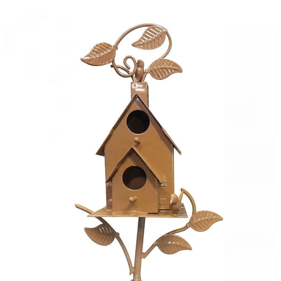 Birdhouse Garden Stakes Outdoor Yard Ornaments for Lawn and Garden Decoration - D