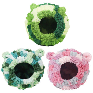 Hanging Warm Cotton Nest Hammock Cozy Bed for Parrots and Other Bird Species - Green - 0