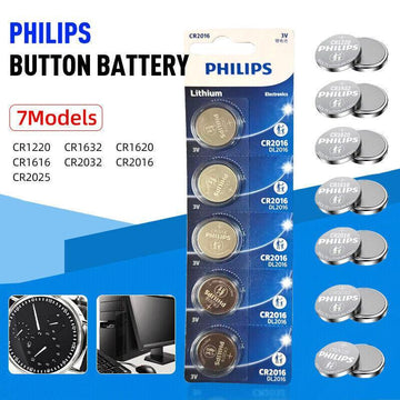 5-20Pcs Philips Cr1220 Cr1616 Cr1620 Cr1632 Cr2016 Cr2025 Cr2032 Button Battery - CR1616-20PCS