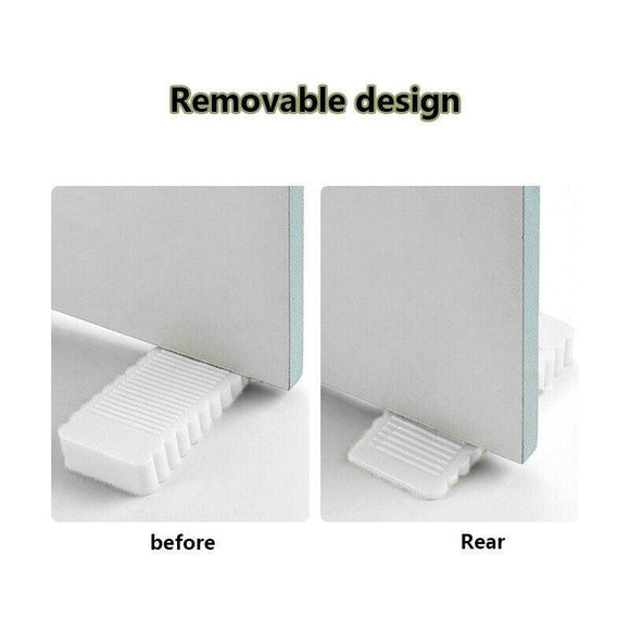 2Pcs Thick Rubber Wedge Door Stoppers Floor Carpet Heavy Duty Door Stop Security