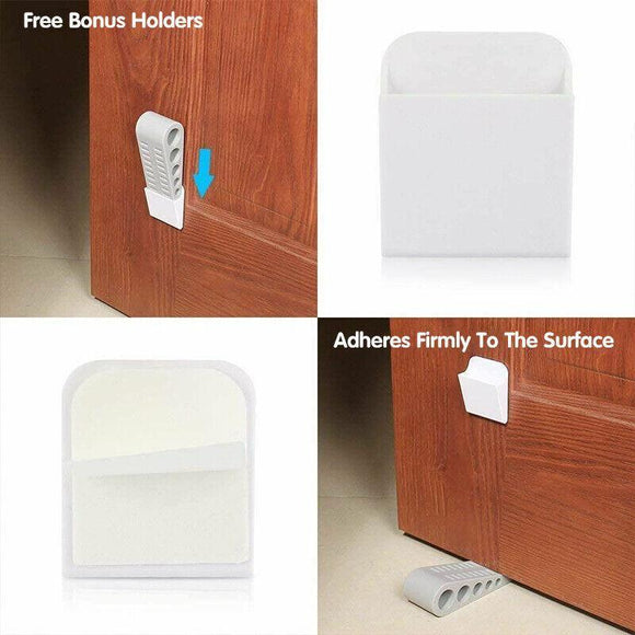 3Pcs Rubber Grip Wedge Door Stoppers Floor Carpet Heavy Duty Door Stop Security