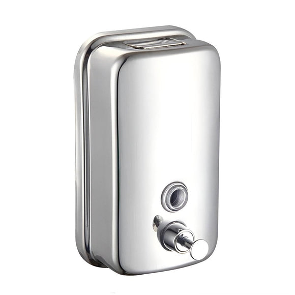 Stainless Steel Wall Mounted Soap Dispenser Hotel Bathroom Sanitizer Bottle - 500ML