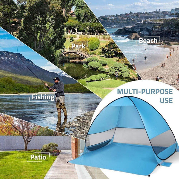 Automatic Pop Up Beach Tent UV Protection Portable Sunshade Shelter Outdoor