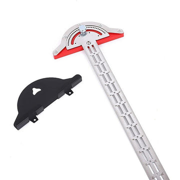 Woodworking Edge Ruler Protractor Angle Measuring Tool Carpenter - 15 inch - 0