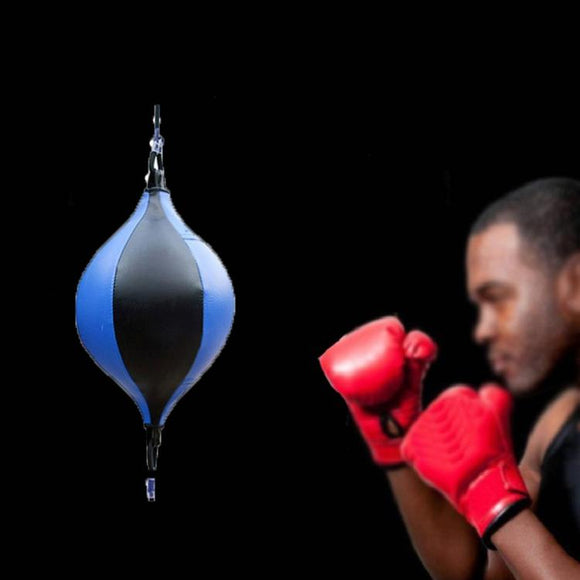 Suspended Boxing Training Ball - Pear Shape - Blue Black