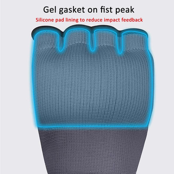 Protective Half Finger Boxing Gloves With Gel Padding And Wrist Support - One Size - Red