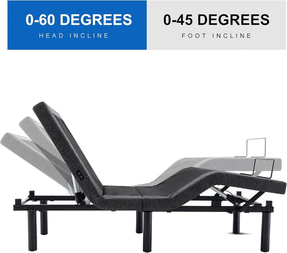 S*MAX Queen Adjustable Zero Gravity Bed Frame with Dual Motors Wireless Remote & USB Ports
