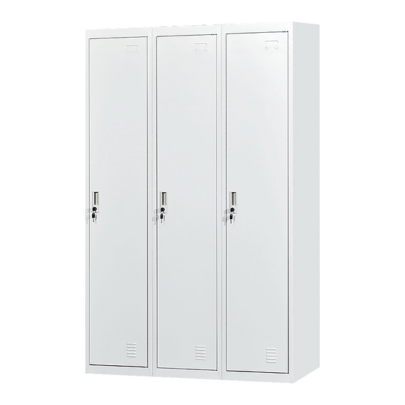 Three-Door Side by Side Office Gym Shed Storage Locker