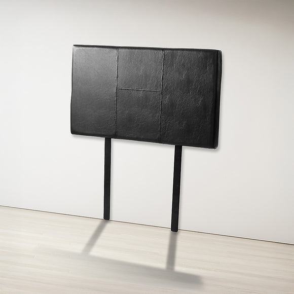 PU Leather Single Bed Headboard Bedhead - Black