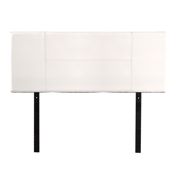 PU Leather Double Bed Headboard Bedhead - White