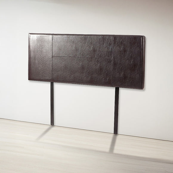 PU Leather Queen Bed Headboard Bedhead - Brown