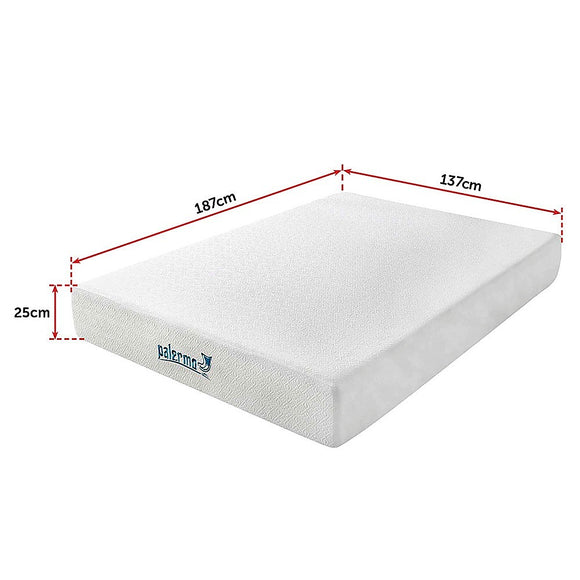 Double 25cm Gel Memory Foam Mattress – Dual-Layered Comfort with CertiPUR-US® Certified Foam