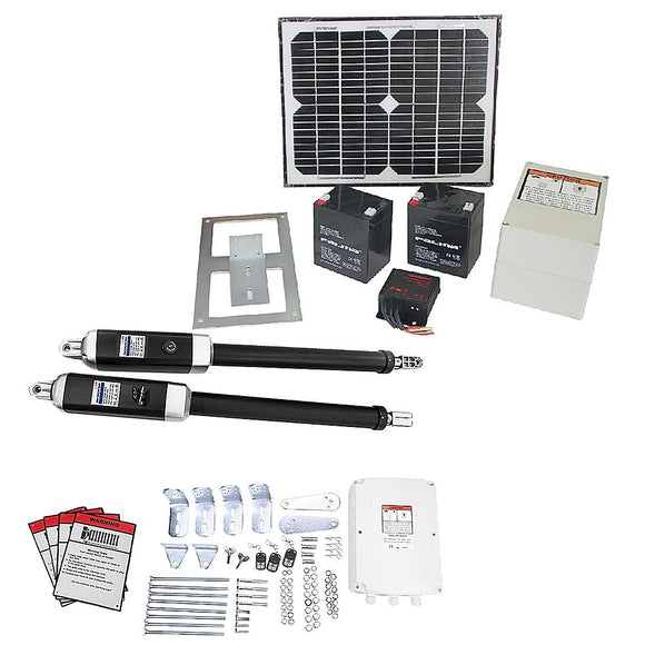 1200KG 10W Solar Double Swing Auto Motor Remote Gate Opener
