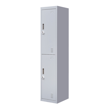 2-Door Vertical Locker for Office Gym Shed School Home Storage