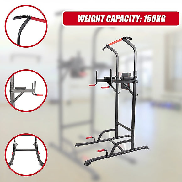 Power Tower Chin Up Bar Push Pull Up Knee Raise Weight Bench Gym Station