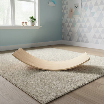 Balance Board Beam Seesaw Wooden Child Kids Adult Yoga - 0