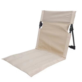 Portable Folding Beach Chair - Reclining Outdoor Seat 68x39.5x40.5cm with Carry Bag in white