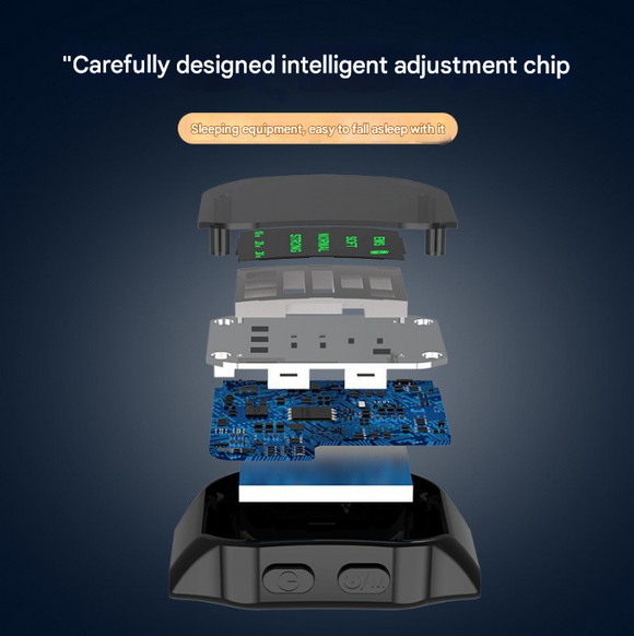 Black Smart Microcurrent Wristband Sleep Aid - Wearable Sleep Assistance Device