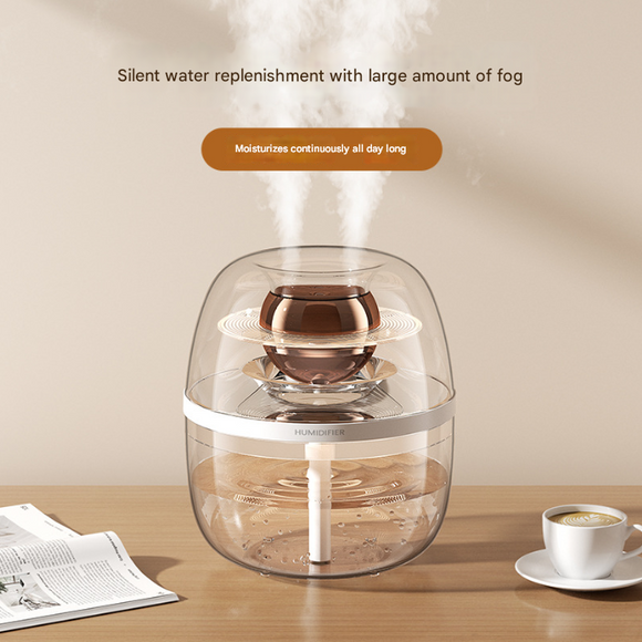 Pink Crystal Clear Dual Mist Humidifier - Ultrasonic Cool Mist & Quiet Operation with Ambient Night Light for Bedroom & Office