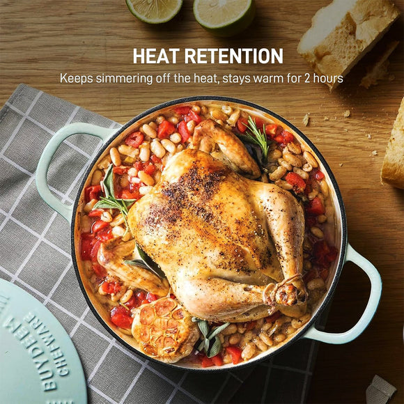 BUYDEEM CP521 Enameled Cast-Iron Dutch Oven