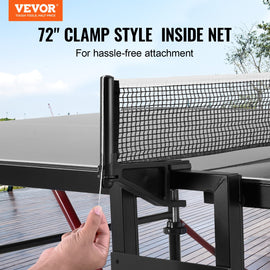 VEVOR Ping Pong Table Foldable Table Tennis Game Table Indoor Outdoor with Net - 0
