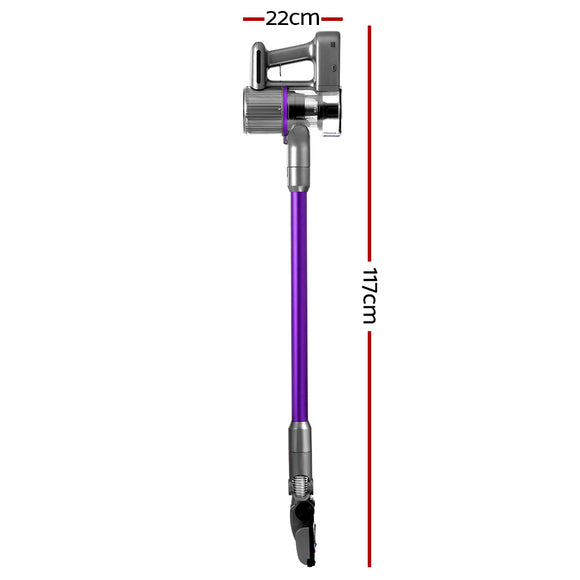 Devanti Stick Vacuum Cleaner Bagless Cordless 120W Purple