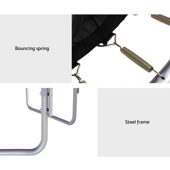 Everfit 6FT Trampoline for Kids w/ Ladder Trampoline Enclosure Safety Net Rebounder Orange