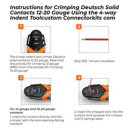 1000PCS Deutsch DT Connector Plug Kit With Genuine Deutsch Crimp Tool Auto Marine - 0
