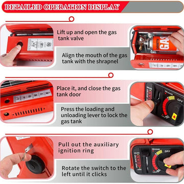Portable Butane Gas Heater Camping Camp Tent Outdoor Hiking Camper Survival Red - 0