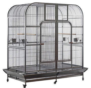 YES4PETS XXXL 185 cm Bird Cage Pet Parrot Aviary  Perch Castor Wheel Removable Divider - 0