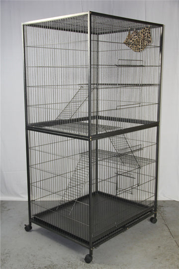 YES4PETS 3 X Platforms & 3 X Ladders For 180 cm Ferret Cat Bird Parrot Cage - 0