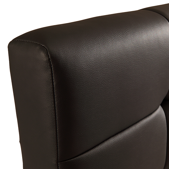 Double PU Leather Deluxe Bed Frame Black