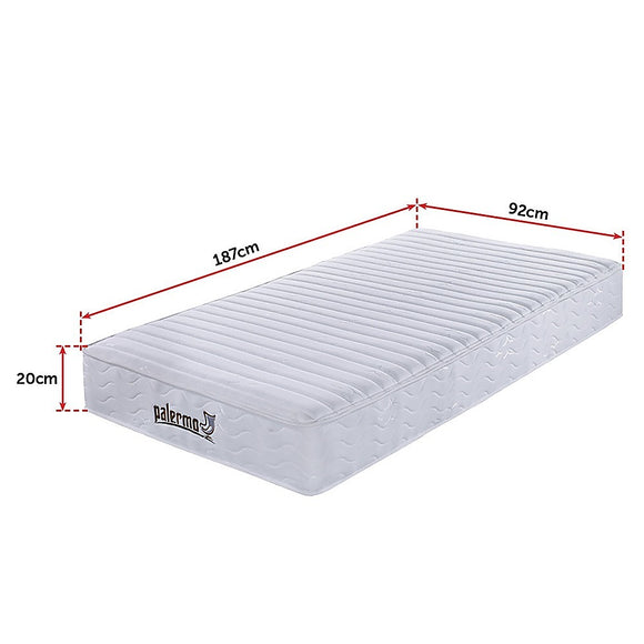 Contour Encased Coil Single Mattress – Hybrid Support with CertiPUR-US® Certified Foam Comfort Layers