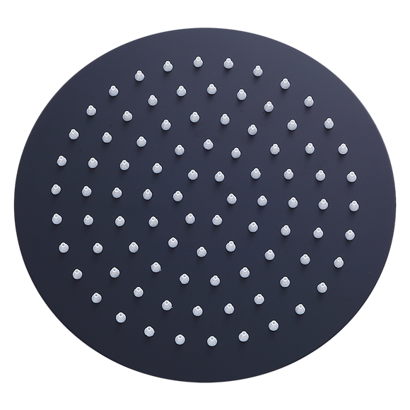 200mm Shower Head Round 304SS Electroplated Matte Black Finish
