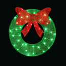 0.6M Christmas Lights 50 LED Motif Solar Wreath Xmas Decorations Jingle Jollys - RnR Galore