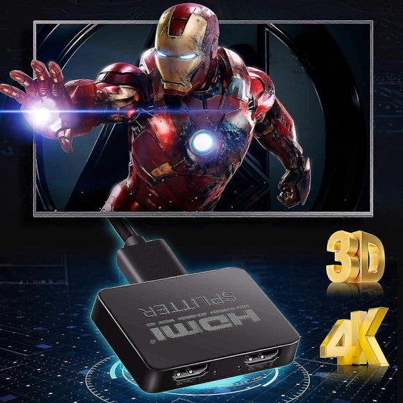 1 In 2 Out 4K HDMI Splitter for Dual Monitors - RnR Galore